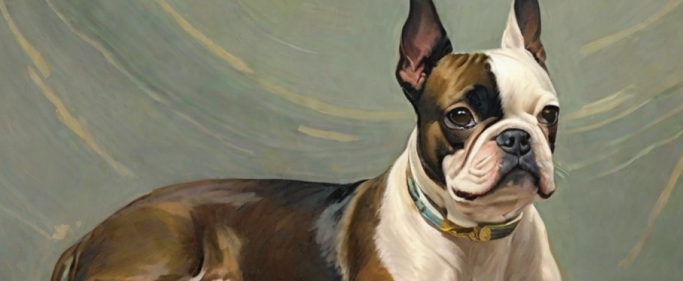 Boston Terrier painting